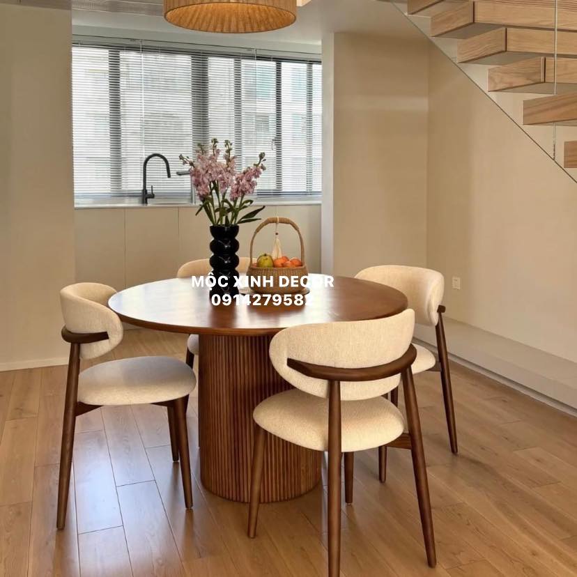 Bàn ăn tròn 4 ghế Oleandro