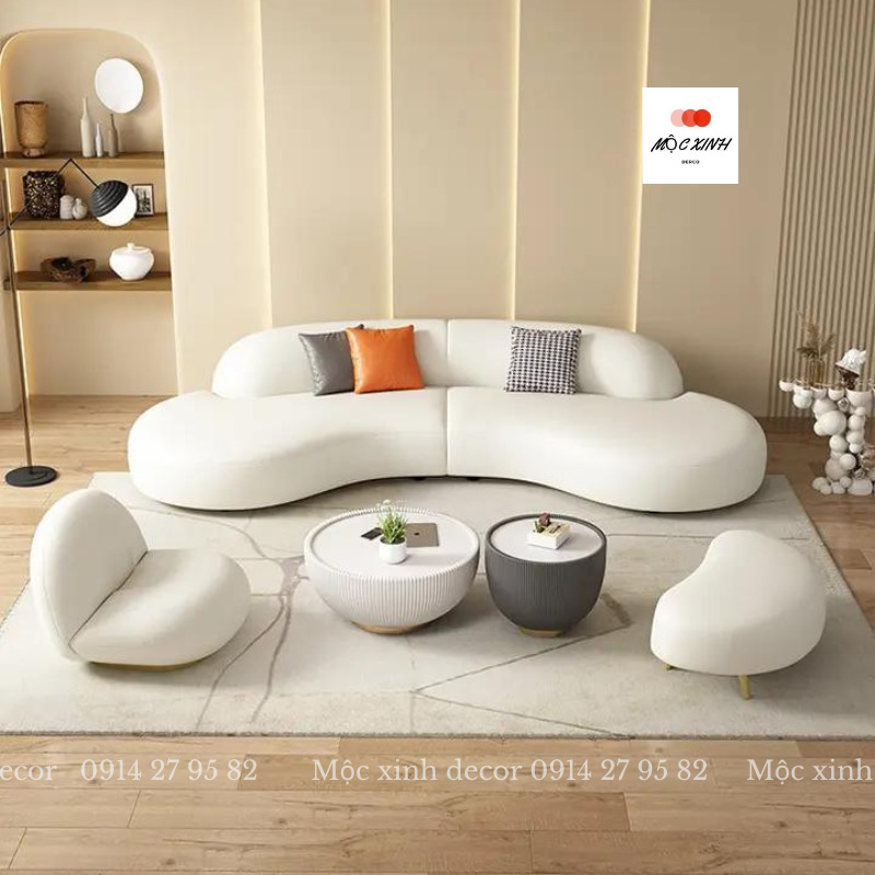 Sofa cong Rico hong cách Bắc Âu - SFC 8016