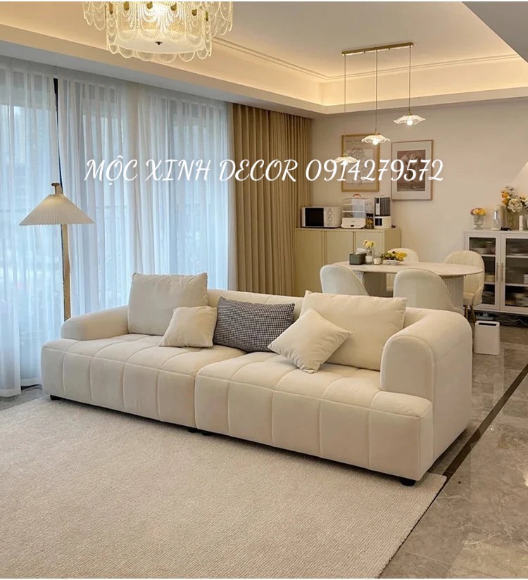 Sofa văng thẳng 2m bọc vỉ nỉ cao cấp