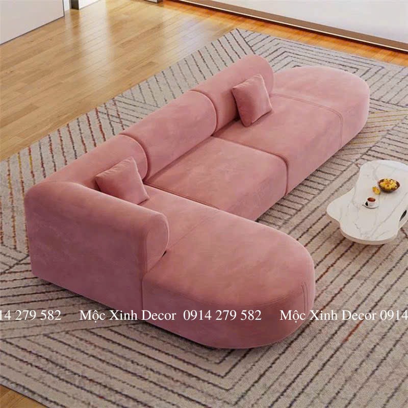 Sofa góc L 2m4*1m6 hiện đại bọc nỉ cao cấp