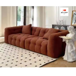 Sofa Băng Rimia - bọc nỉ lông cừu màu cam